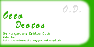 otto drotos business card